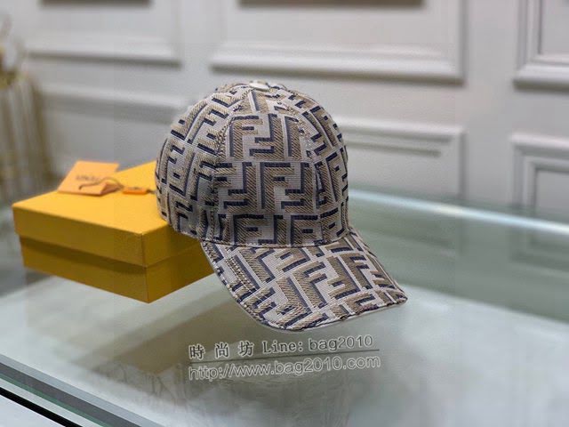 Fendi爆款男士帽子 芬迪經典FF提花棒球帽鴨舌帽  mm1726